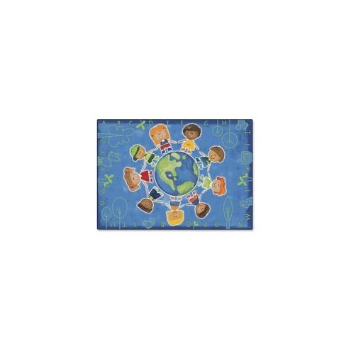 Carpets for Kids Give The Planet A Hug Rug - 72" Length x 108" Width - Rectangle
