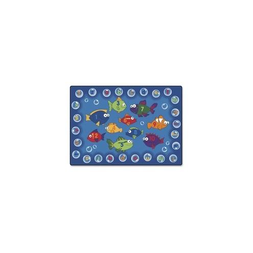 Carpets for Kids Fishing 4 Literacy Rectangle Rug - 65" Length x 46" Width - Rectangle