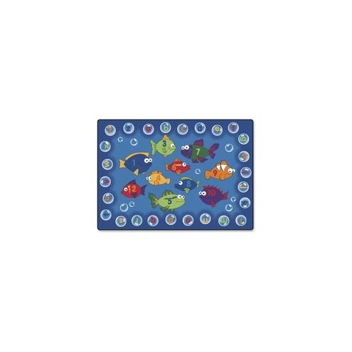 Carpets for Kids Fishing 4 Literacy Rectangle Rug - 12 ft Length x 96" Width - Rectangle