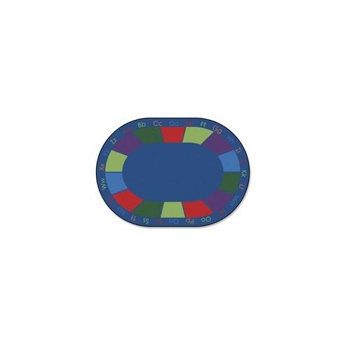 Carpets for Kids Colorful Places Oval Sitting Rug - 11.67 ft Length x 99" Width - Oval