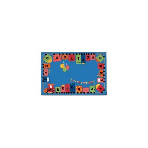 Carpets for Kids Value Line Alphabet Rug - 12 ft Length x 96" Width - Rectangle - Assorted