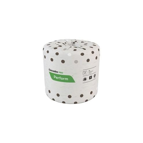 Cascades PRO B400 PRO Perform Latte Toilet Tissue - 2 Ply - 4" x 4.25" - 400 Sheets/Roll - 4.50" Roll Diameter - Mocha - Strong, Absorbent, Biodegradable, Septic Safe - For Toilet - 80 / Carton