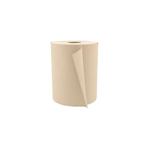 Cascades PRO Select Hardwound Paper Towels - 1 Ply - 7.80" x 600 ft - Natural - Fiber Paper - Absorbent, Eco-friendly - For Hand, Industry, Food Service, Education, Restroom - 12 / Carton