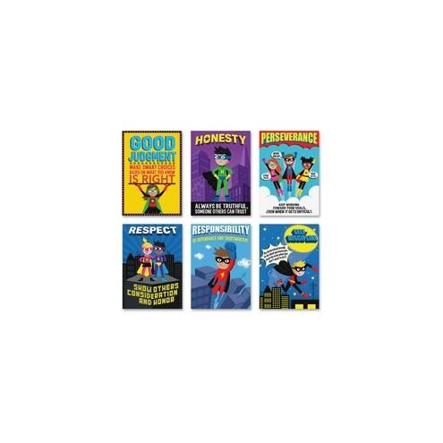 Creative Teaching Press Superhero InspireU Posters - 13.4" Width x 13" Height - Superhero Character - Multicolor