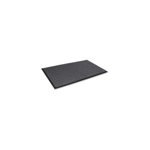 Crown Mats EcoPlus Recycled Wiper/Scraper Mat - Floor - 59" Length x 35" Width x 0.38" Thickness - Rectangle - V-Pattern - Rubber - Charcoal