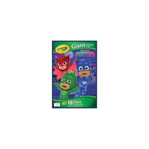 Crayola PJ Masks Giant Coloring Pages - 18 Sheets - 12 3/4" x 19 1/2" - White Paper - 1Each