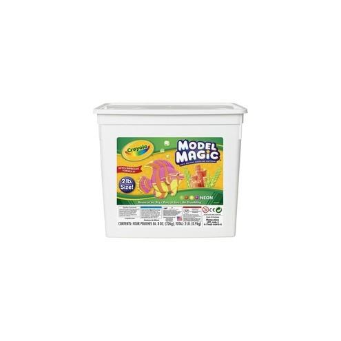 Crayola Model Magic Neon Modeling Material Bucket - Clay Craft - 1 Piece(s) - 1 / Kit - Assorted