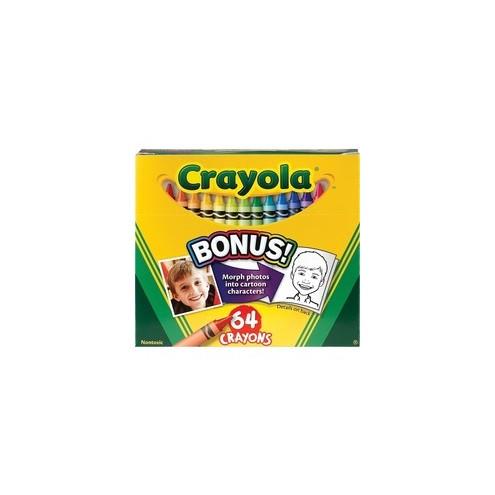 Crayola Regular Size Crayon Sets - 3.6" Length - 0.3" Diameter - Assorted - 64 / Box