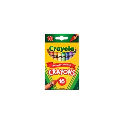 Crayola Regular Size Crayon Sets - 3.6" Length - Assorted - 16 / Box