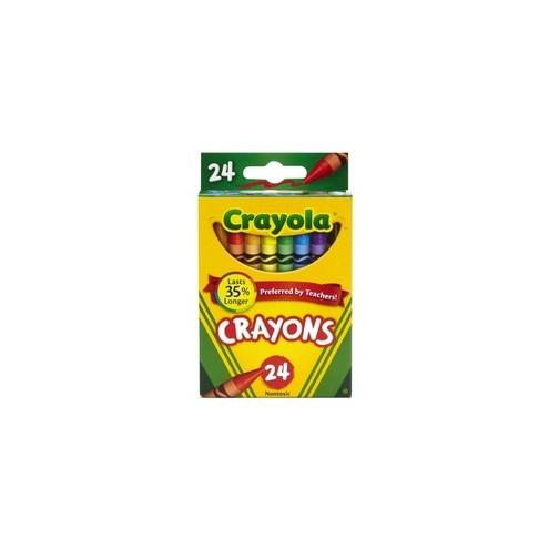 Crayola Regular Size Crayon Sets - 3.6" Length - 0.3" Diameter - Assorted - 24 / Box