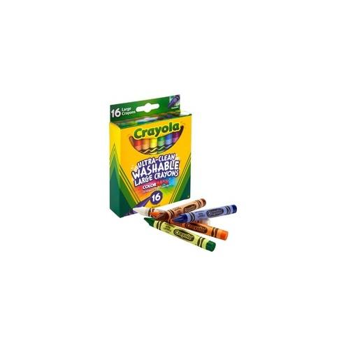 Crayola Ultra-Clean Washable Large Crayons - 16 / Box