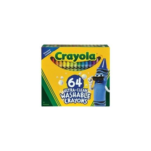 Crayola Washable Crayons - Assorted - 64 / Pack