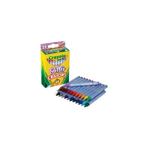 Crayola Glitter Crayons - Assorted - 24 / Pack