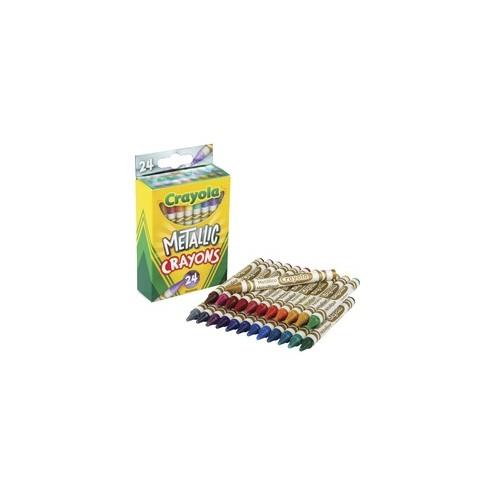 Crayola Metallic Crayons - 1.1" Length - Metallic - 24 / Pack