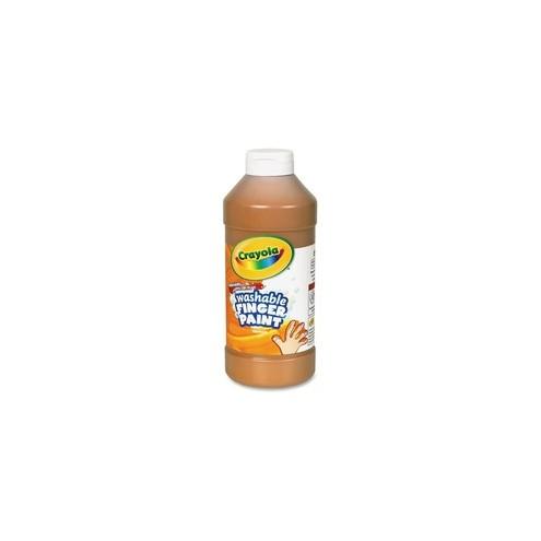 Crayola Washable Finger Paint - 16 oz - 1 Each - Brown