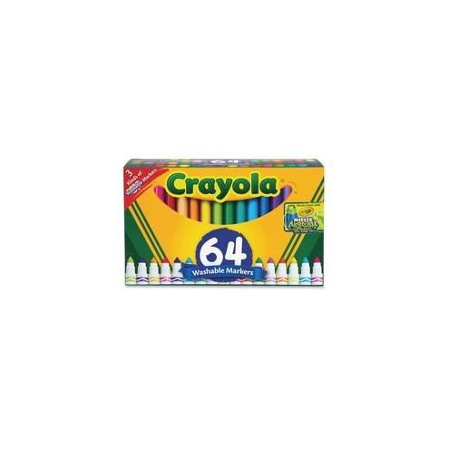 Crayola Washable Markers - Conical Marker Point StyleGel-based Ink - 64 / Set