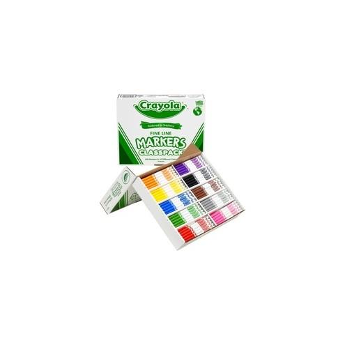 Crayola Classpack Fine Line Markers - Fine Marker Point - Assorted - 200 / Box