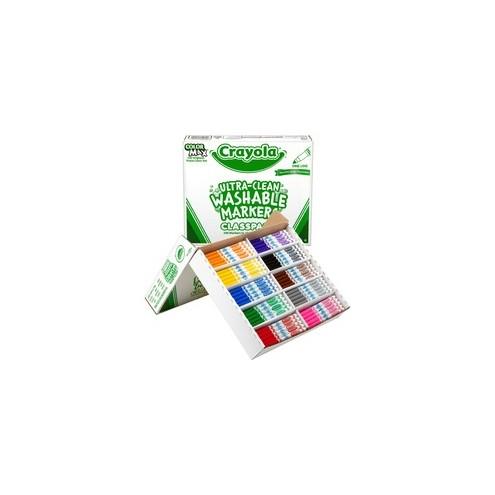 Crayola Fine Line Markers Classpack - Fine Marker Point - Assorted Water Based Ink - 200 / Box