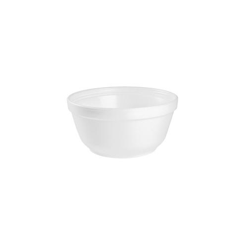 Dart Insulated Foam Bowls - 12 fl oz Bowl - Foam - Serving - White - 1000 Piece(s) / Carton