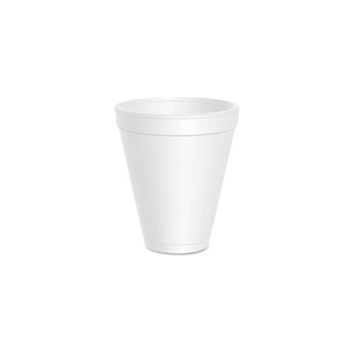 Dart Insulated Foam Cups - 12 fl oz - Round - 1000 / Carton - White - Foam - Beverage, Tea, Coffee, Soft Drink, Juice, Hot Cider, Hot Chocolate, Cappuccino, Cold Drink, Hot Drink