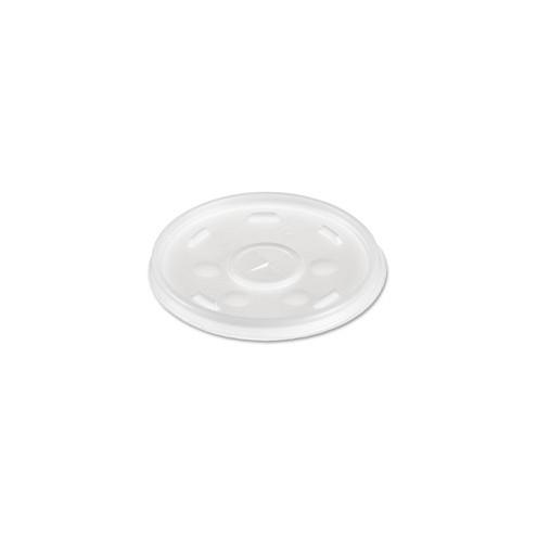 Dart Translucent Slotted Foam Cup Lids - Plastic - 1000 / Carton - Translucent