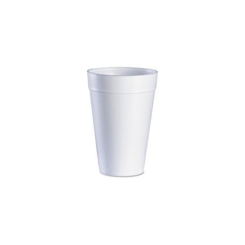 Dart 32 oz Big Drink Foam Cups - 1 quart - Round - 25 / Pack - White - Foam - Beverage, Hot Drink, Cold Drink