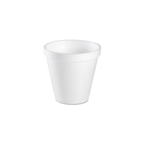 Dart Insulated Foam Cups - 4 fl oz - Round - 1000 / Carton - White - Foam - Coffee, Cappuccino, Tea, Hot Chocolate, Hot Cider, Juice, Soft Drink, Soda, Juice, Smoothie
