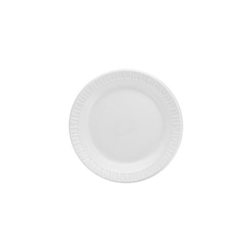 Dart Classic Laminated Foam Dinnerware Plates - 6" Diameter Dinner Plate - Foam - White - 1000 Piece(s) / Carton