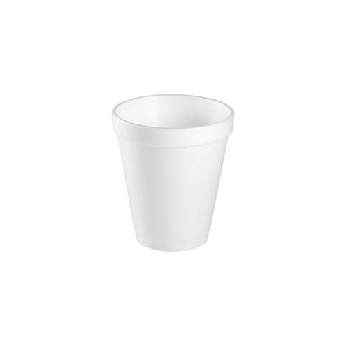 Dart Insulated Foam Cups - 25 / Pack - 8 fl oz - 1000 / Carton - White - Foam - Hot Drink, Cold Drink, Coffee, Cappuccino, Tea, Hot Chocolate, Hot Cider, Juice, Soft Drink