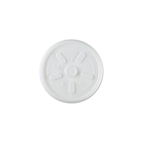 Dart Vented Hot Cup Lid - Plastic - 1000 / Carton - White, Translucent