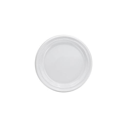Dart Famous Service Impact Plastic Dinnerware - 9" Width Plate - Polystyrene, Foam, Plastic - White - Glossy - 500 Piece(s) / Carton