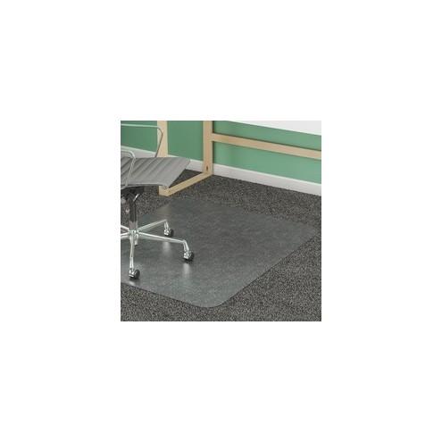 Deflecto SuperMat Medium Weight Chair Mat - Carpeted Floor - 60" Length x 46" Width - Vinyl - Clear