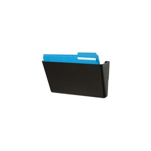 Deflecto Stackable DocuPocket - 1 Pocket(s) - 7" Height x 13" Width x 4" Depth - Black - Plastic - 1Each
