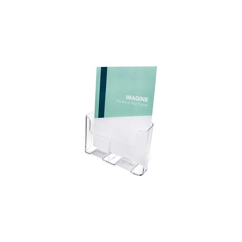 Deflecto Single Compartment DocuHolder - 1 Pocket(s) - 10.8" Height x 9.3" Width x 3.8" Depth - Desktop - Clear - Plastic - 1Each