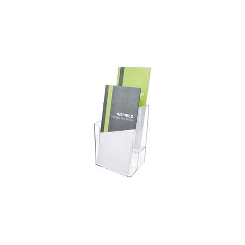 Deflecto Multi-Compartment DocuHolder - Extra-Deep Leaflet Display - 7" x 4.5" x 3.8" x - Plastic - 1 Each - Clear