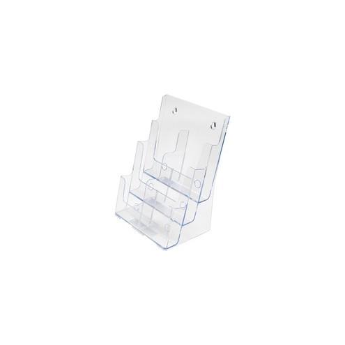 Deflecto Multi-Compartment DocuHolder - 6 Pocket(s) - 3 Tier(s) - 13.8" Height x 9" Width x 7.5" Depth - Desktop - Clear - Plastic - 1Each