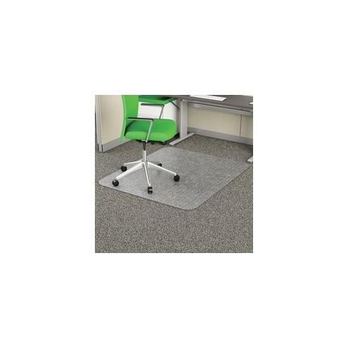 Deflecto Earth Source 36x48 EconoMat Chair Mat - Commercial, Carpet - 48" Length x 36" Width x 0.10" Thickness - Rectangle - Clear