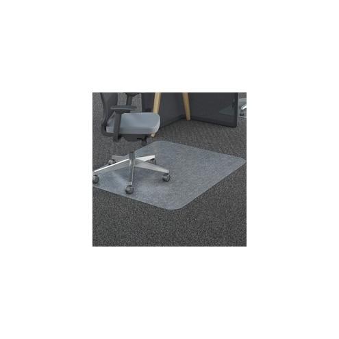Deflecto Polycarbonate Chairmat for Carpet - Carpeted Floor - 48" Length x 36" Width x 62.5 mil Thickness - Rectangle - Polycarbonate - Clear