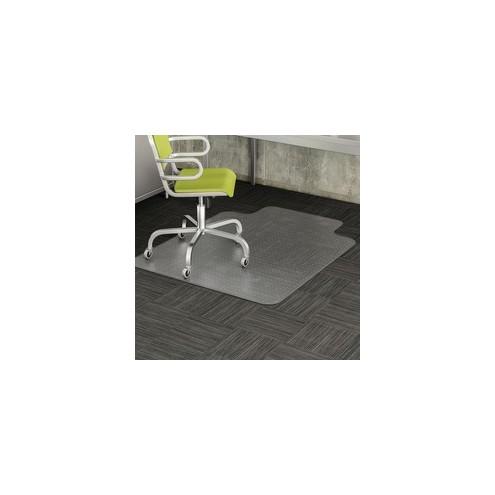 Deflecto DurMat for Carpet - Carpeted Floor - 48" Length x 36" Width - Lip Size 12" Length x 20" Width - Vinyl - Clear