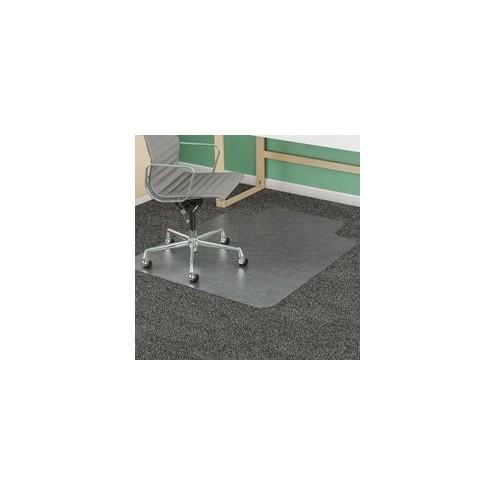 Deflecto SuperMat for Carpet - Carpet, Indoor - 48" Length x 36" Width - Lip Size 10" Length x 19" Width - Rectangle - Clear