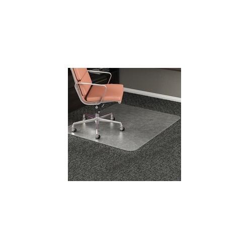 Deflecto RollaMat for Carpet - Carpeted Floor - 60" Length x 46" Width - Vinyl - Clear