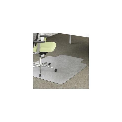 Deflecto EnvironMat for Carpet - Carpeted Floor - 53" Length x 45" Width - Lip Size 12" Length x 25" Width - Polyethylene Terephthalate (PET) - Clear