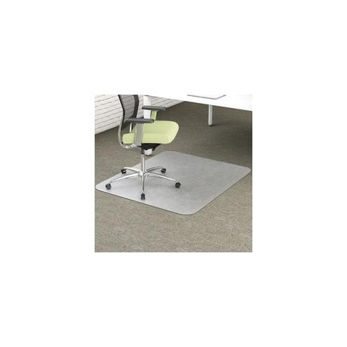 Deflecto EnvironMat for Carpet - Carpet - 53" Length x 45" Width - Rectangle - Textured - Polyethylene Terephthalate (PET) - Clear