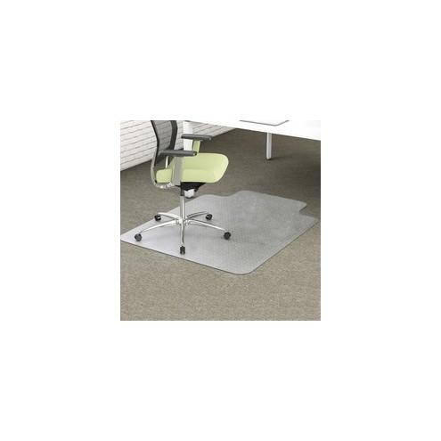Deflecto EnvironMat for Carpet - Carpet - 60" Length x 46" Width - Lip Size 25" Length x 12" Width - Rectangle - Textured - Polyethylene Terephthalate (PET) - Clear