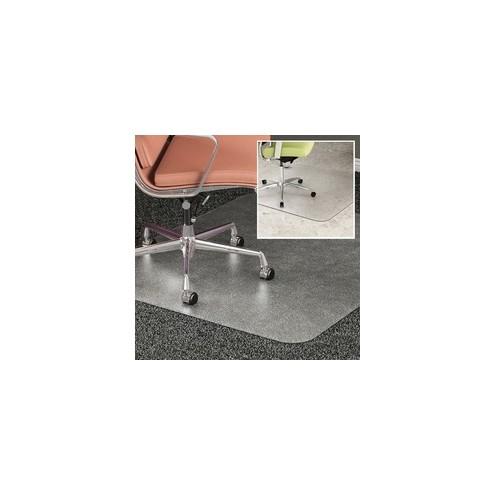 Deflecto DuoMat Carpet/Hard Floor Chairmat - Carpet, Hard Floor - 60" Length x 46" Width - Rectangle - Classic - Clear
