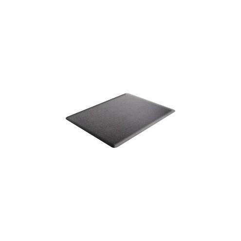 Deflecto Ergonomic Sit-Stand Chair Mat - Hard Floor, Carpet - 48" Length x 36" Width x 0.38" Thickness - Rectangle - Foam - Black