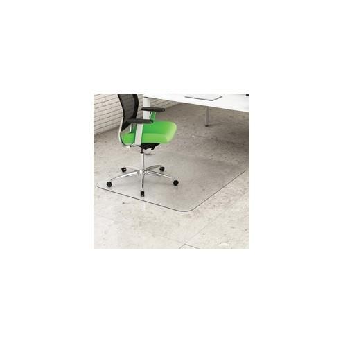 Deflecto Earth Source 36x48 Hard Floor Mat - Commercial, Carpet, Hard Floor - 48" Length x 36" Width x 0.10" Thickness - Rectangle - Clear