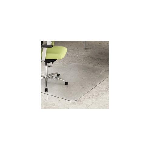 Deflecto EnvironMat for Hard Floors - Hard Floor - 53" Length x 45" Width - Lip Size 12" Length x 25" Width - Polyethylene Terephthalate (PET) - Clear