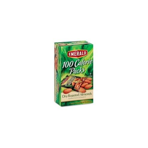 Emerald Diamond 100 Calorie Packs Dry Roasted Almonds - Almond - Packet - 0.63 oz - 7 / Box