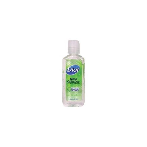 Dial Fliptop Hand Sanitizer - Light Citrus Scent - 2 fl oz (59.1 mL) - Kill Germs, Bacteria Remover - Hand, Skin - Clear - Residue-free - 24 / Carton